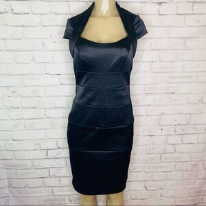 Sangria black cocktail bodycon dress